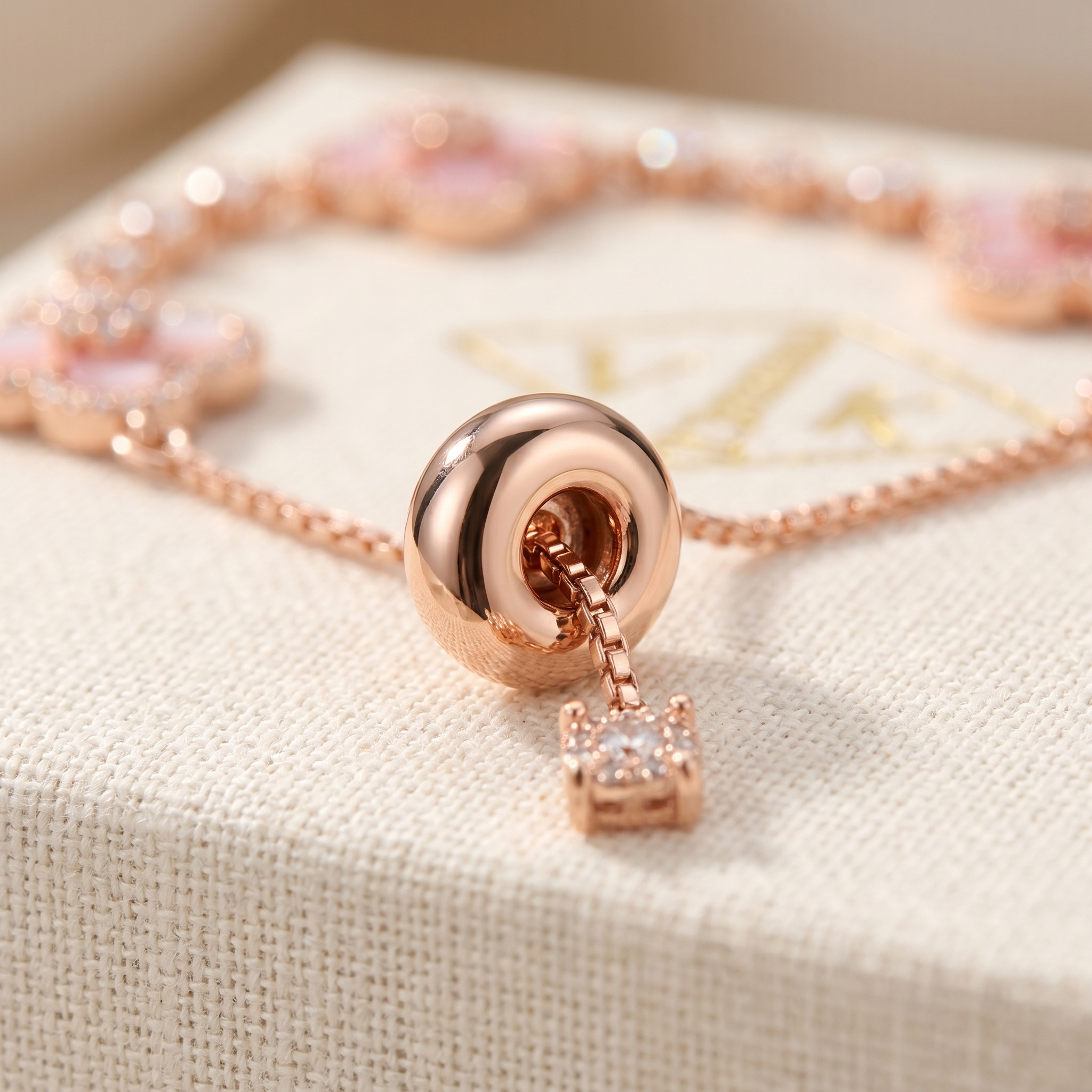 Signature Soft Pink Clover Bracelet