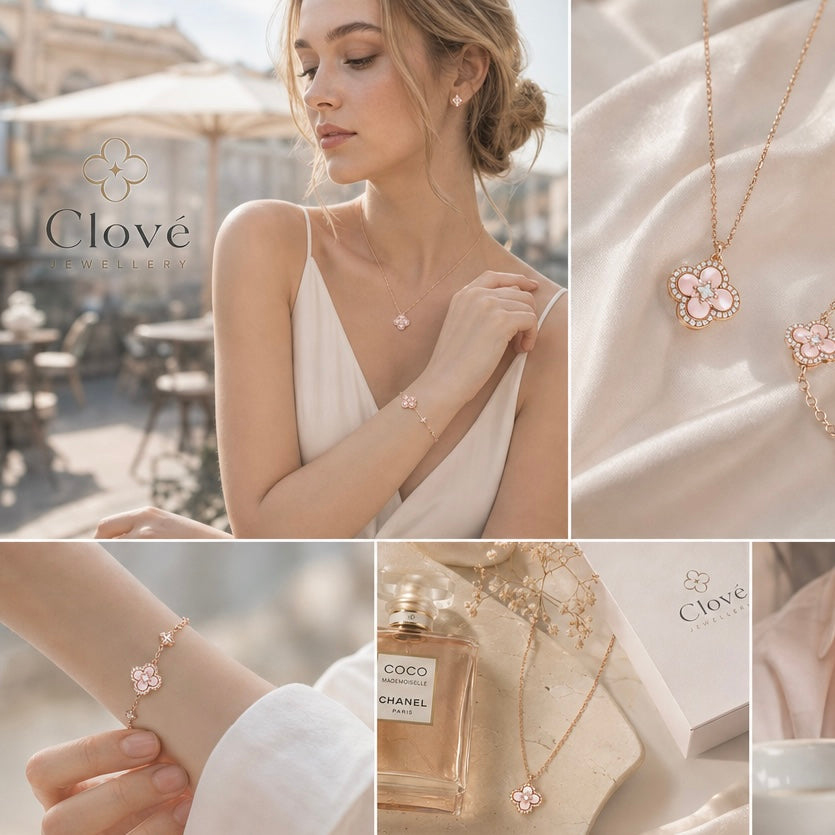 Signature Soft Pink Clover Bracelet
